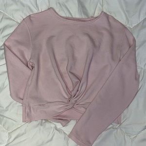 Aerie long sleeve pink crop top